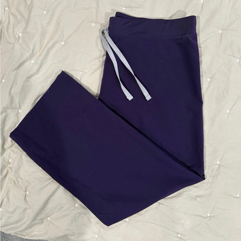 Figs purple straight leg scrub pants